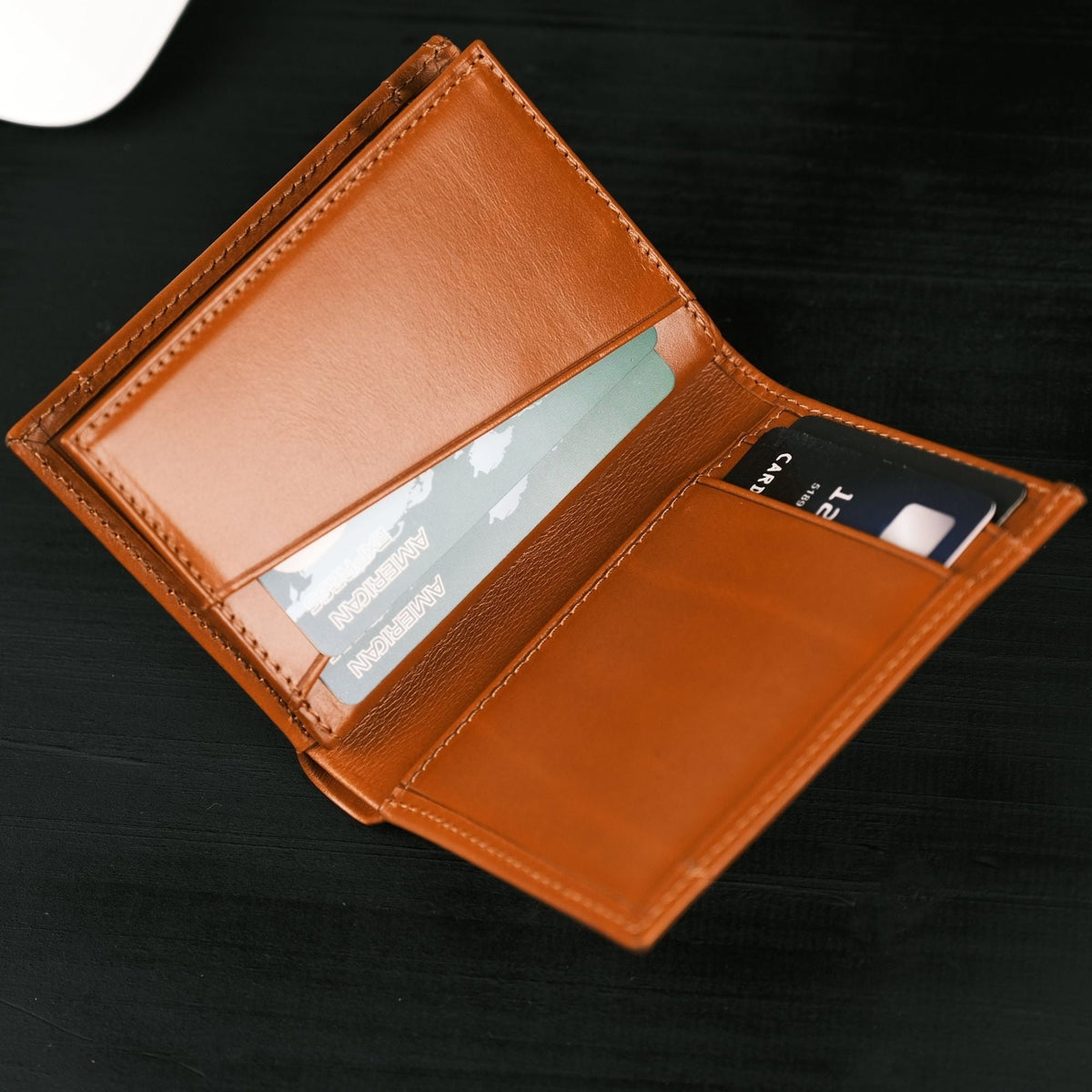 Glendo Apple AirTag Slot Leather Wallet, Handcrafted, Unisex - Curious Cart