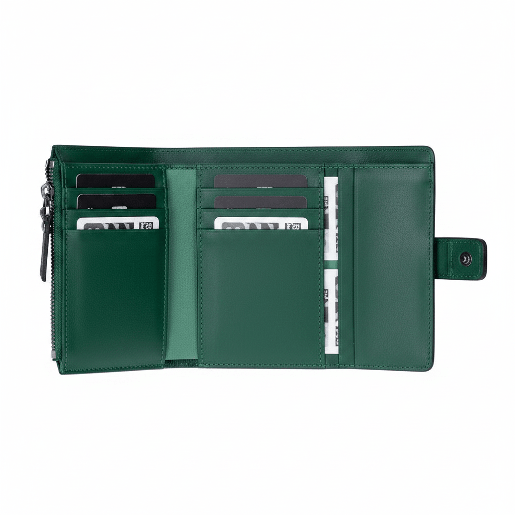 Camden Women’s Leather Wallet | Compact Genuine Leather - Curious Cart