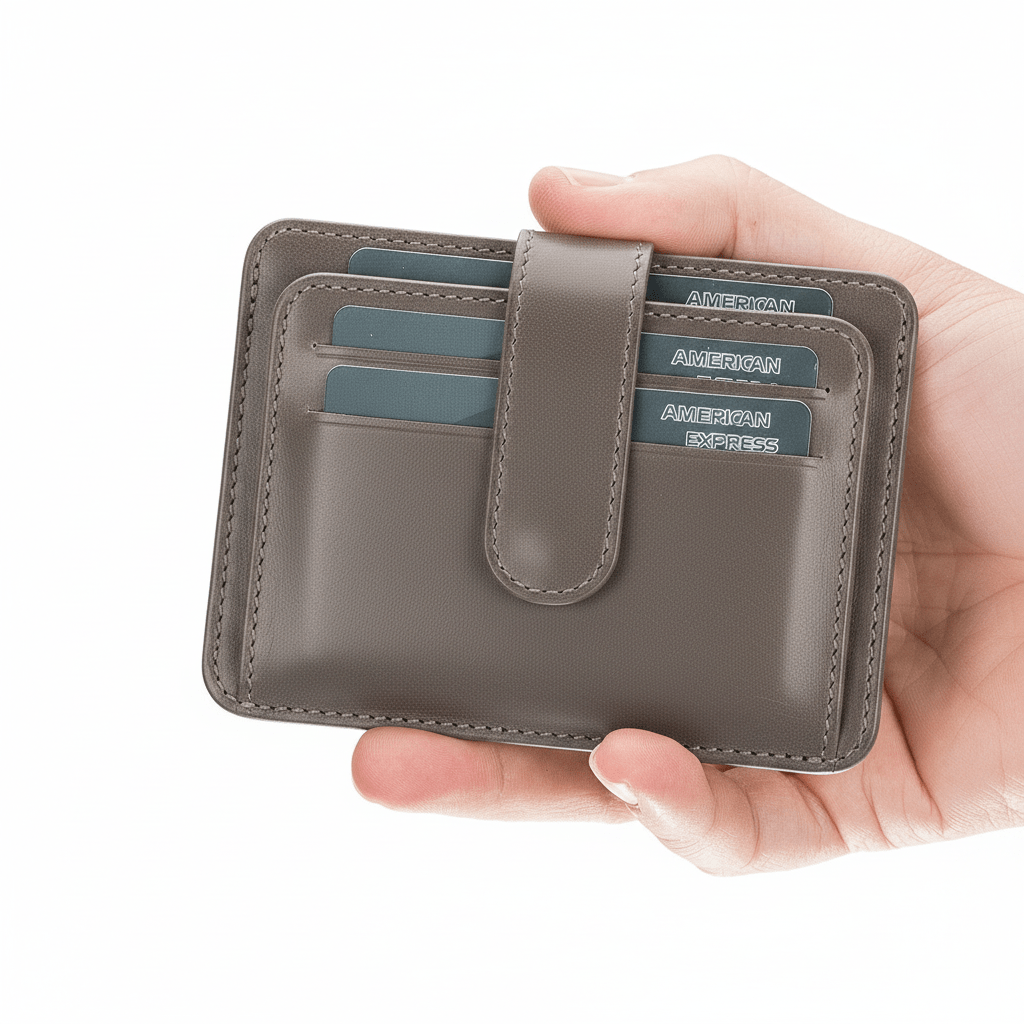 Cortez Handcrafted Leather Slim Wallet with Card Holder - Curious Cart