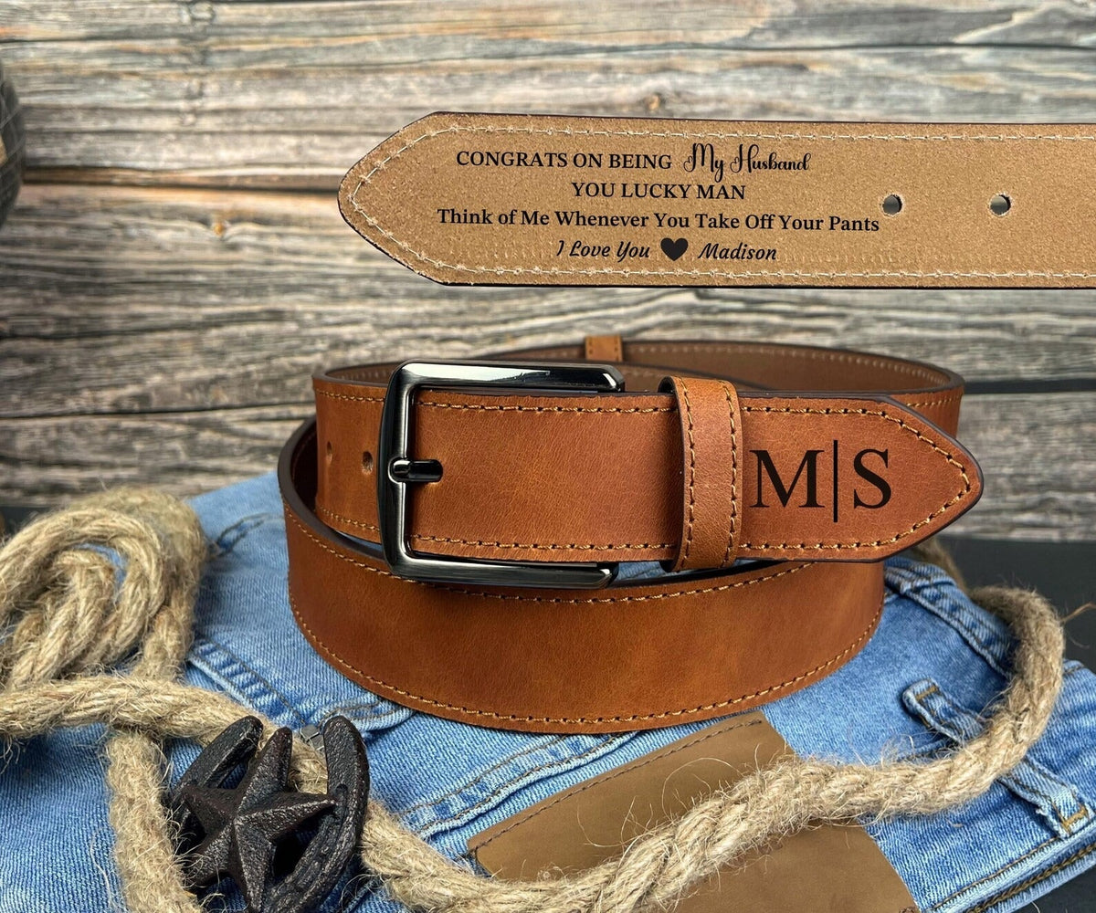 Globe Genuine Leather Belt – Handmade Premium Men’s Belt with Heavy-Duty Metal Buckle - Curious Cart