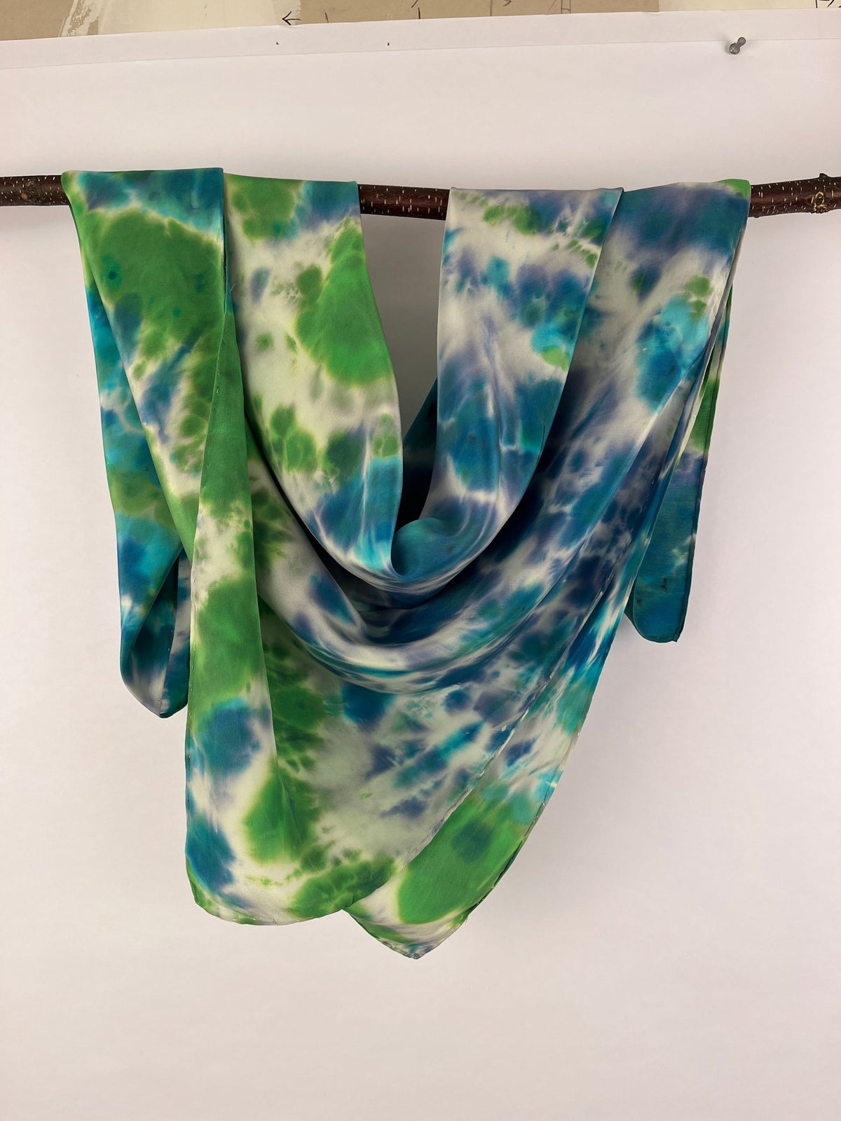 “Ready for Spring” - Hand-dyed Silk Scarf - $110 - Curious Cart