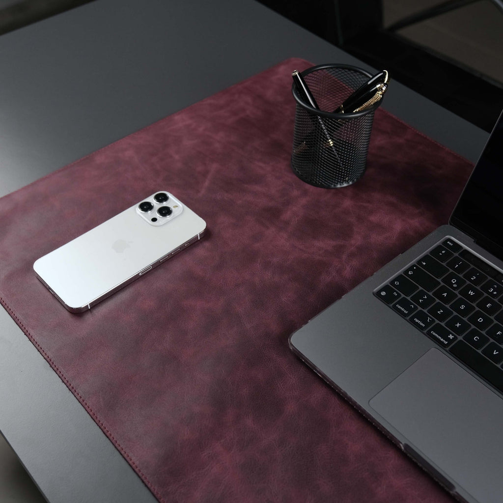 Jersey Purple Leather Desk Pad for Office and Home - Curious Cart