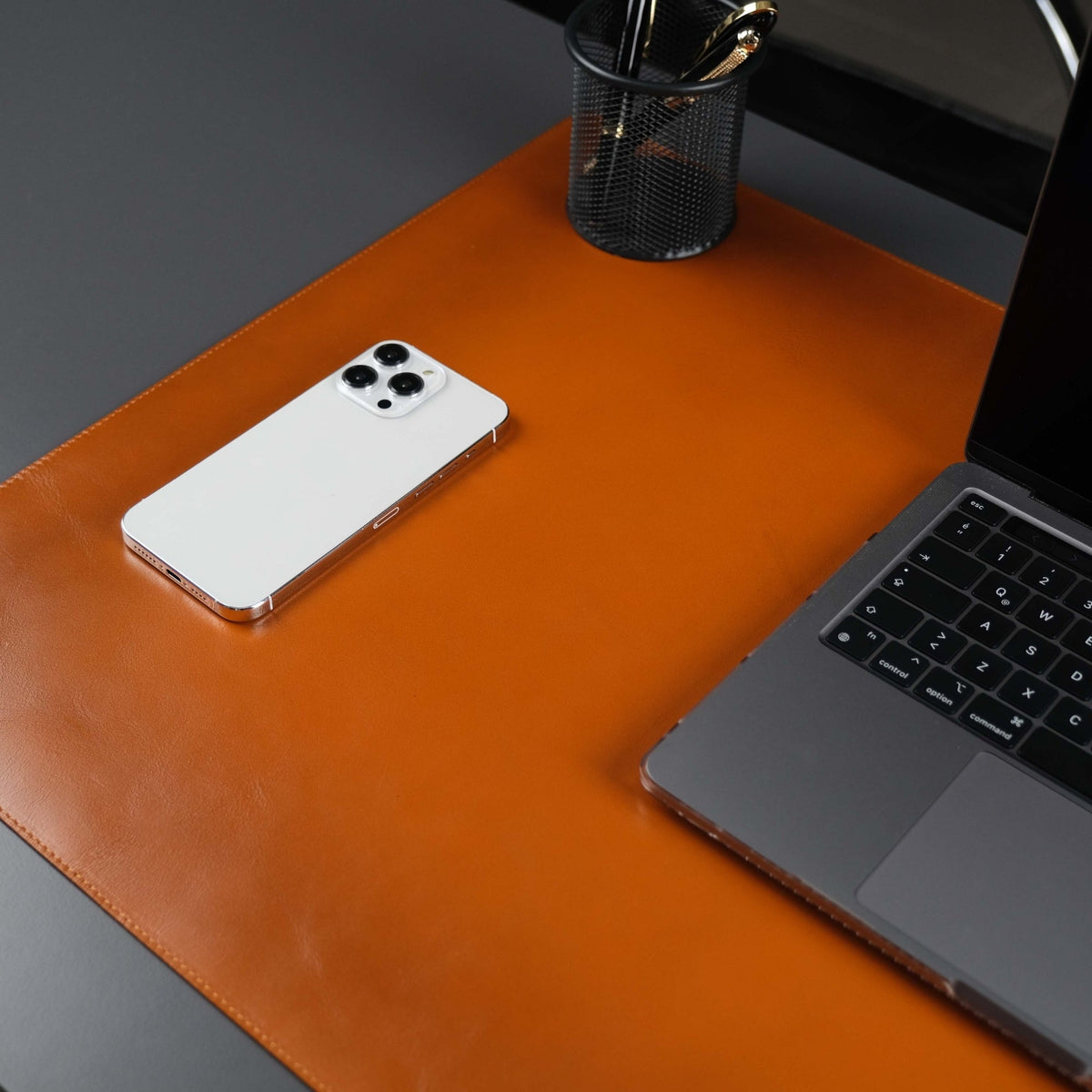 Jersey Tan Leather Desk Pad for Office and Home - Curious Cart