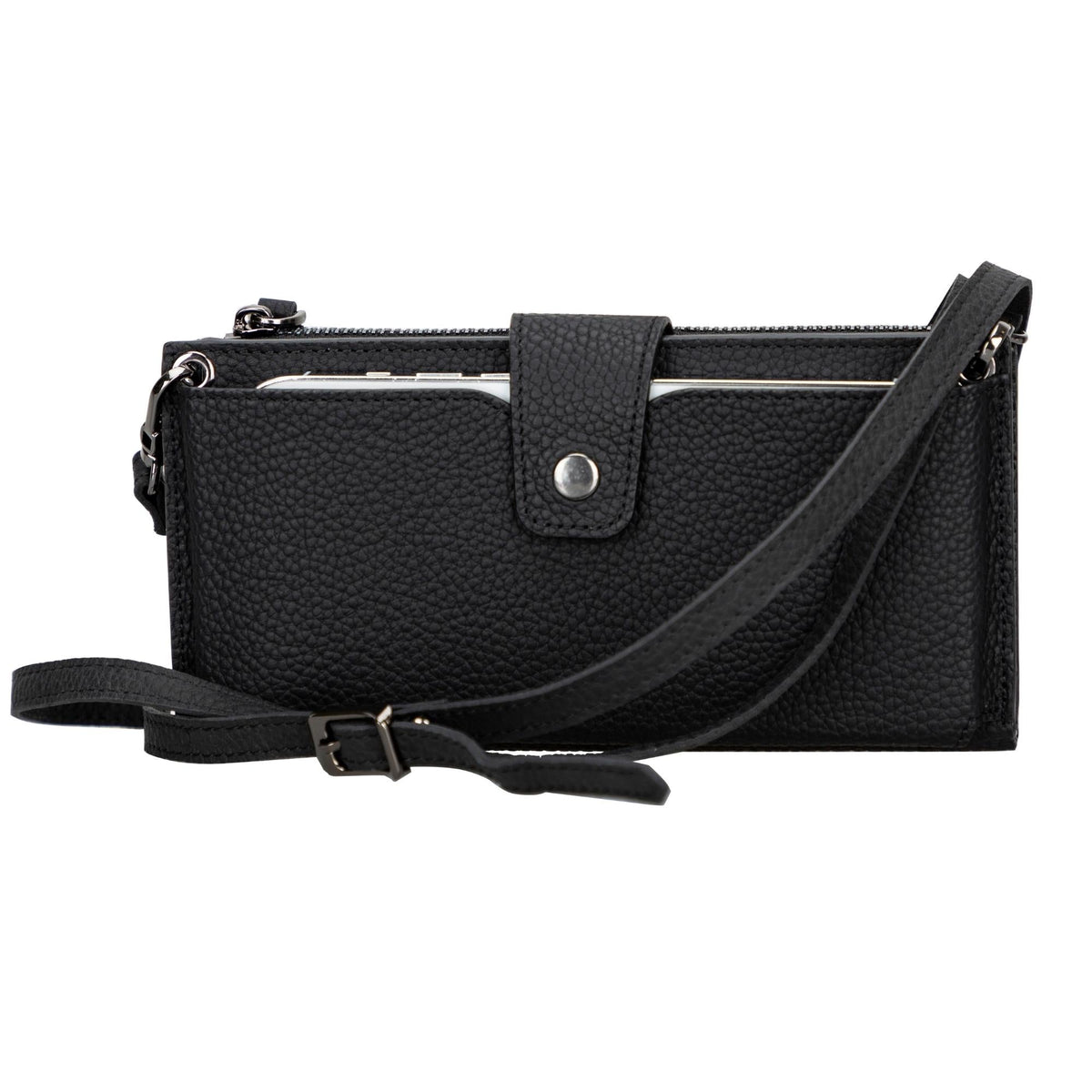 Kaycee Leather Women's Cell Phone Wallet with Strap - Curious Cart