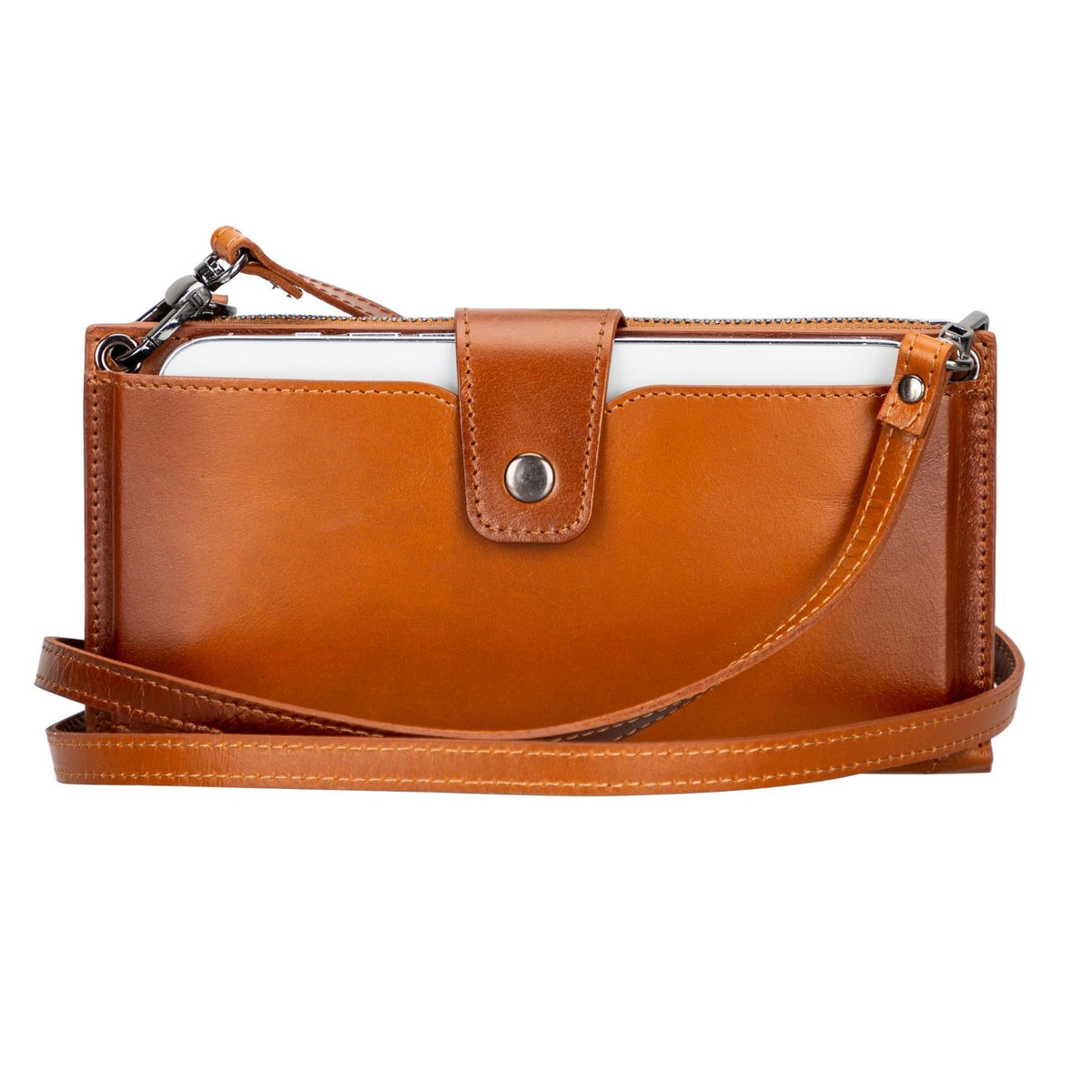 Kaycee Leather Women's Cell Phone Wallet with Strap - Curious Cart