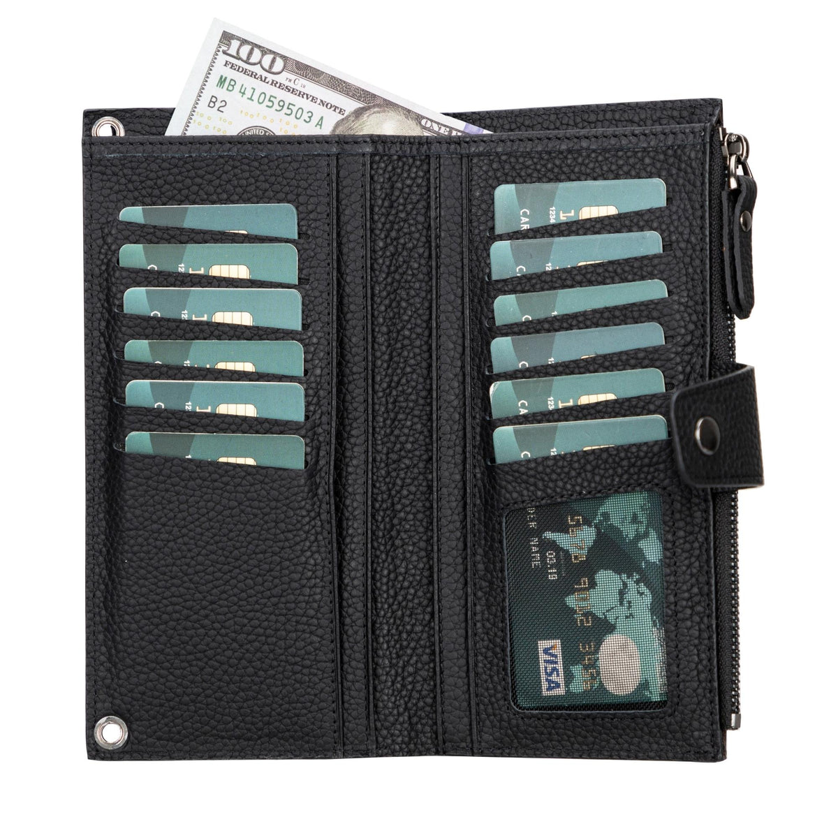 Kaycee Leather Women's Cell Phone Wallet with Strap - Curious Cart