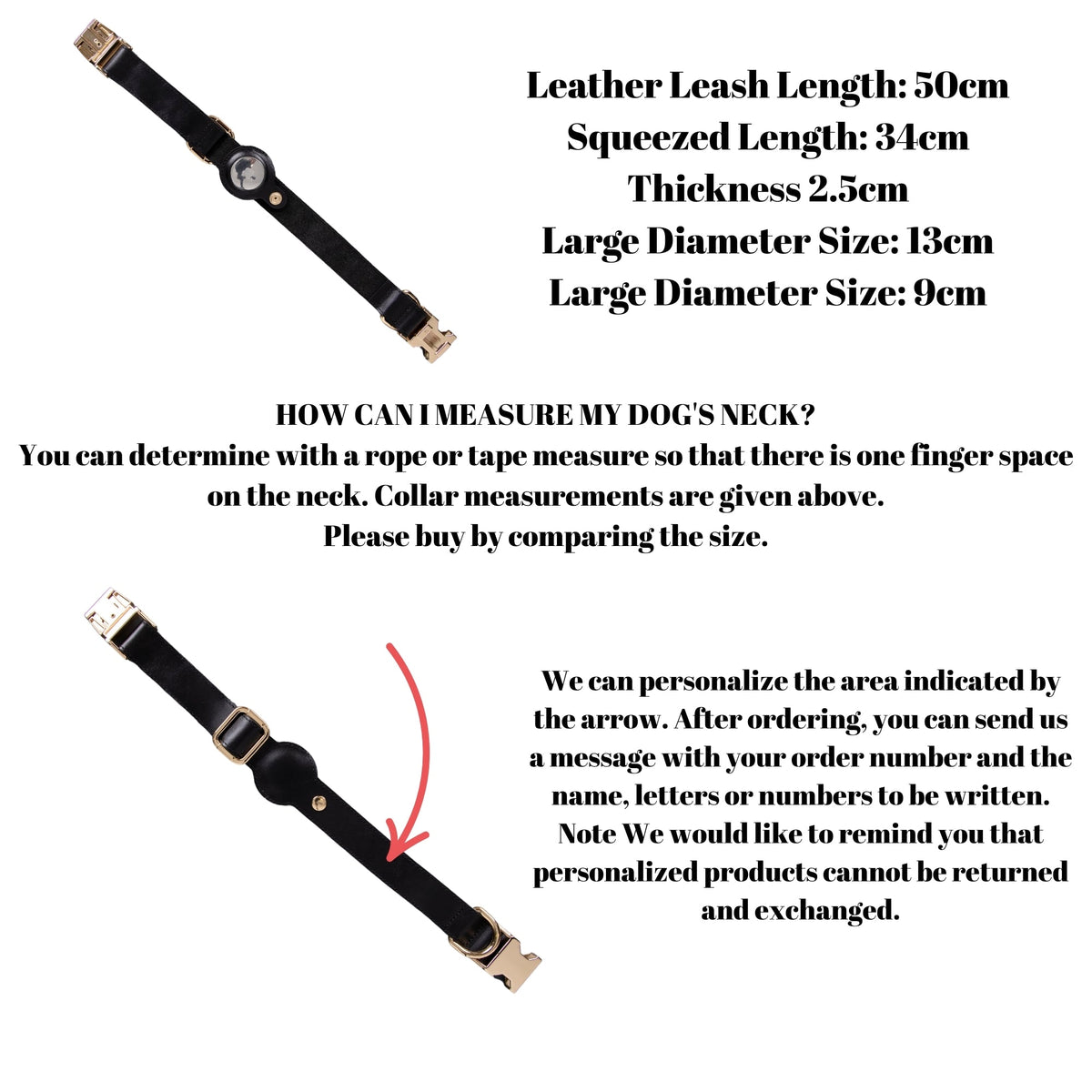 Charlotte Handcrafted Calfskin Leather Dog Collar - Compatible with AirTag - Curious Cart
