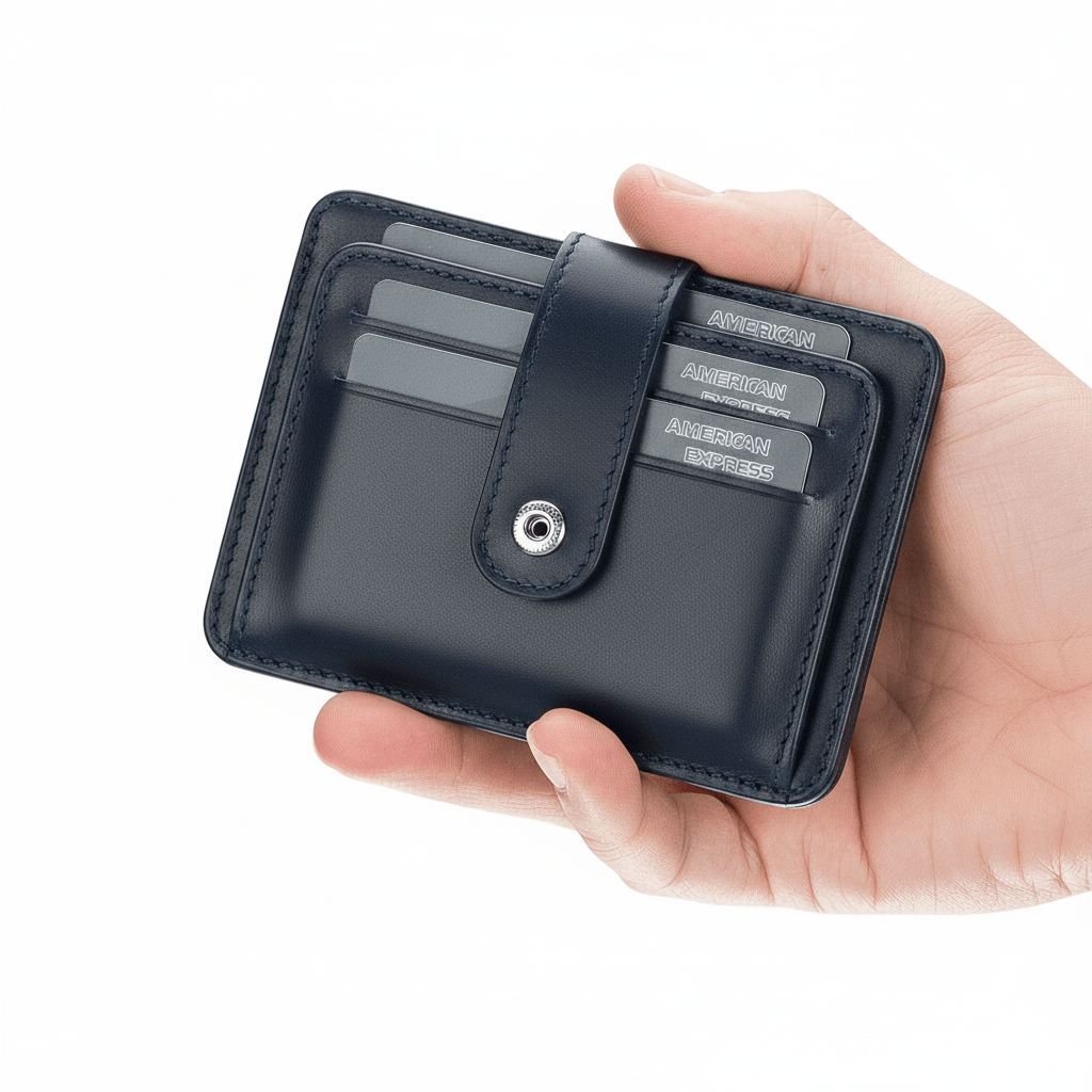 Cortez Handcrafted Leather Slim Wallet with Card Holder - Curious Cart
