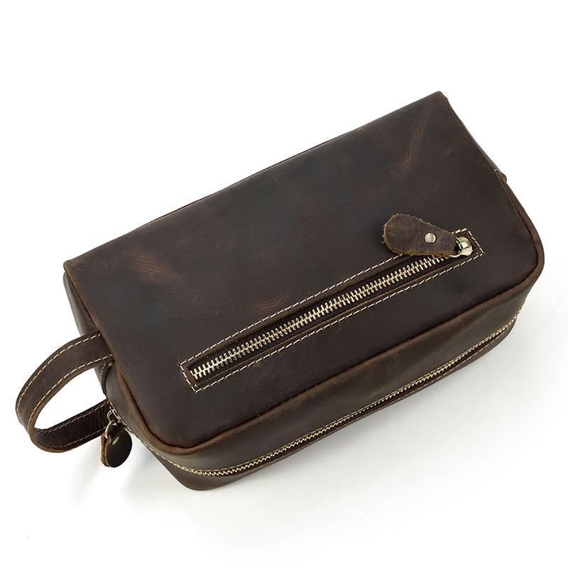 The Wanderer Toiletry Bag | Genuine Leather Toiletry Bag - Curious Cart