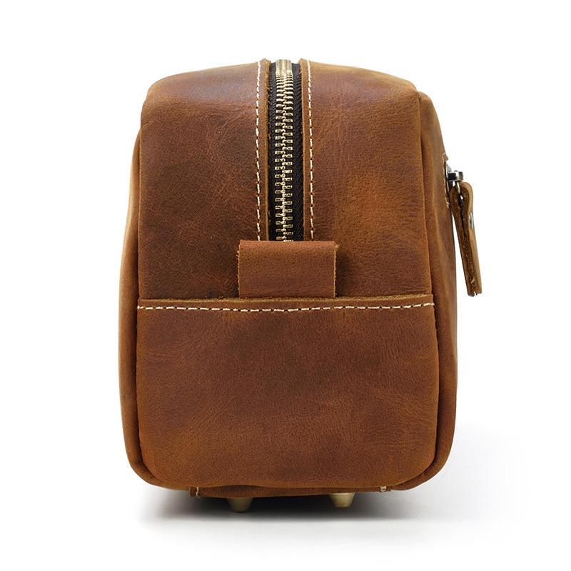 The Wanderer Toiletry Bag | Genuine Leather Toiletry Bag - Curious Cart