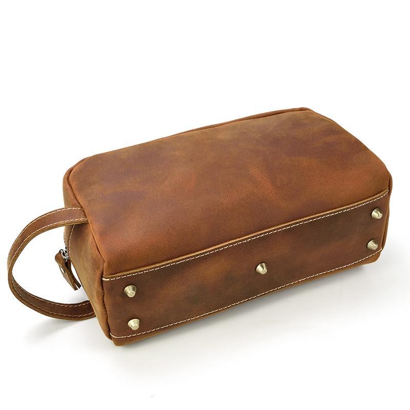 The Wanderer Toiletry Bag | Genuine Leather Toiletry Bag - Curious Cart