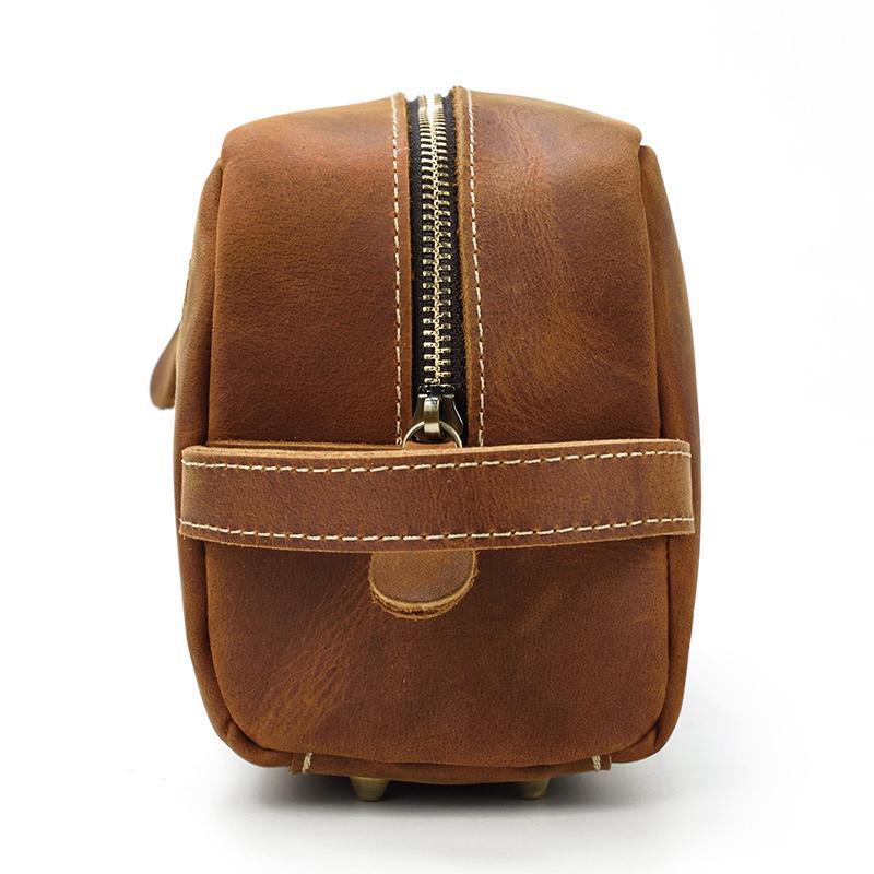 The Wanderer Toiletry Bag | Genuine Leather Toiletry Bag - Curious Cart