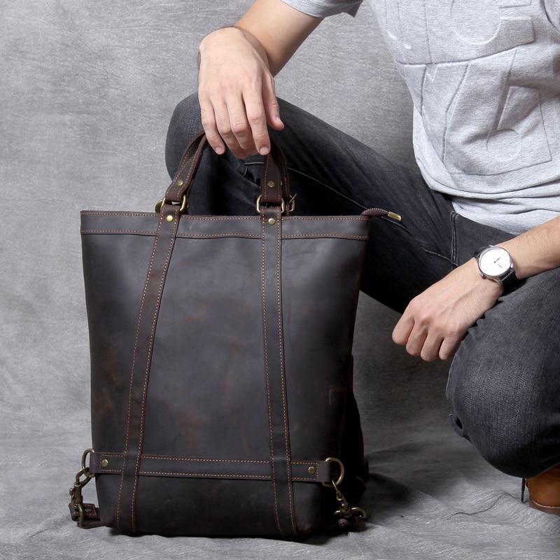 The Icarus | Handmade Vintage Leather Backpack - Curious Cart