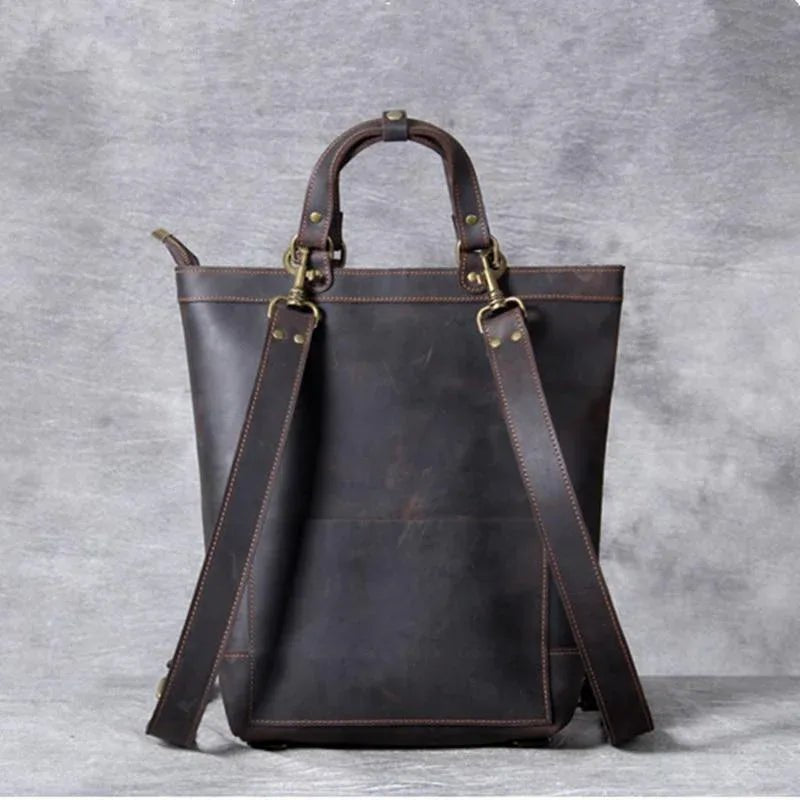 The Icarus | Handmade Vintage Leather Backpack - Curious Cart