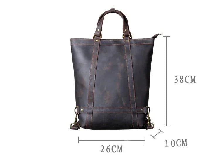 The Icarus | Handmade Vintage Leather Backpack - Curious Cart