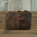 The Cael | Handmade Leather Coin Purse with Zipper - Curious Cart