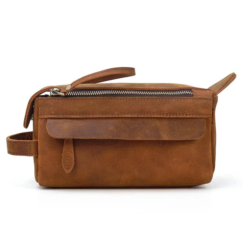 Dado Leather Dopp Kit | Handmade Leather Toiletry Bag - Curious Cart