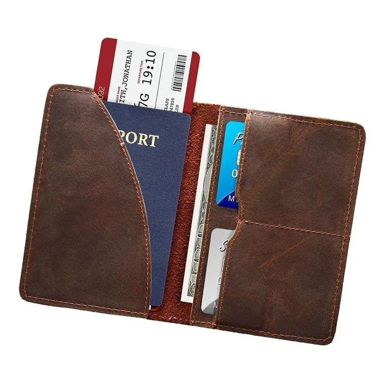 Priam Handmade Leather Passport Cover - Curious Cart
