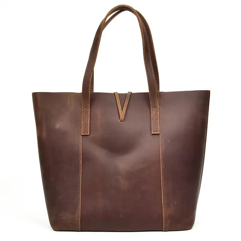 The Taavi Tote | Handcrafted Leather Tote Bag - Curious Cart