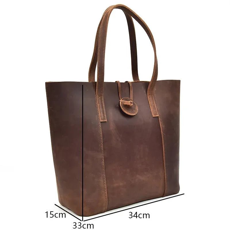 The Taavi Tote | Handcrafted Leather Tote Bag - Curious Cart