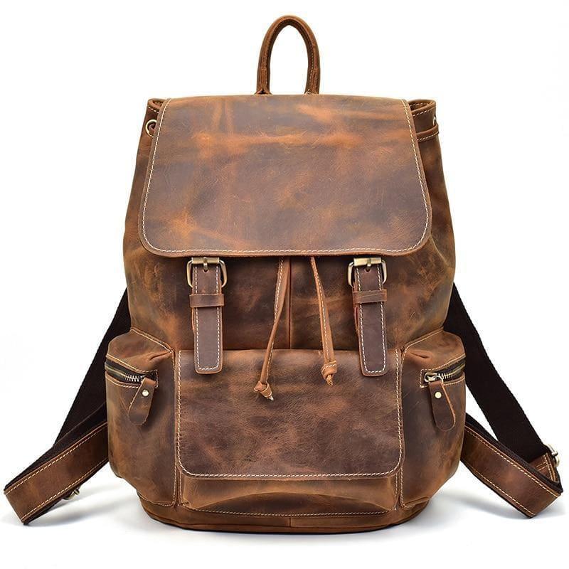The Hagen Backpack | Vintage Leather Backpack - Curious Cart