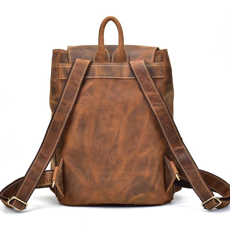 The Hagen Backpack | Vintage Leather Backpack - Curious Cart