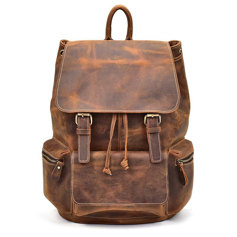 The Hagen Backpack | Vintage Leather Backpack - Curious Cart