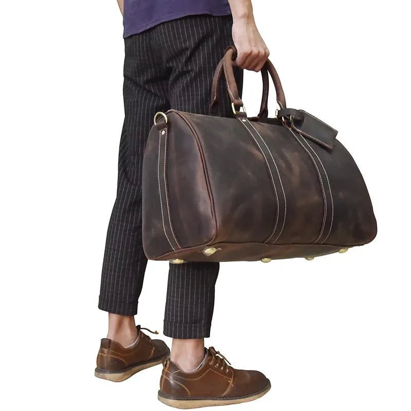 The Bjarke Weekender | Handcrafted Leather Duffle Bag - Curious Cart