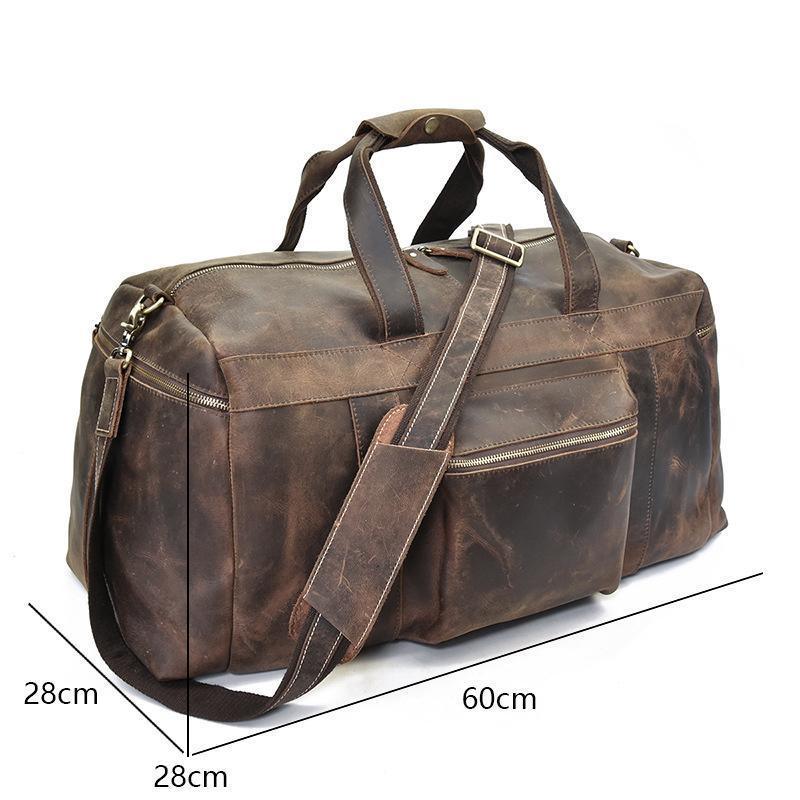 The Colden Duffle Bag | Large Capacity Leather Weekender - Curious Cart