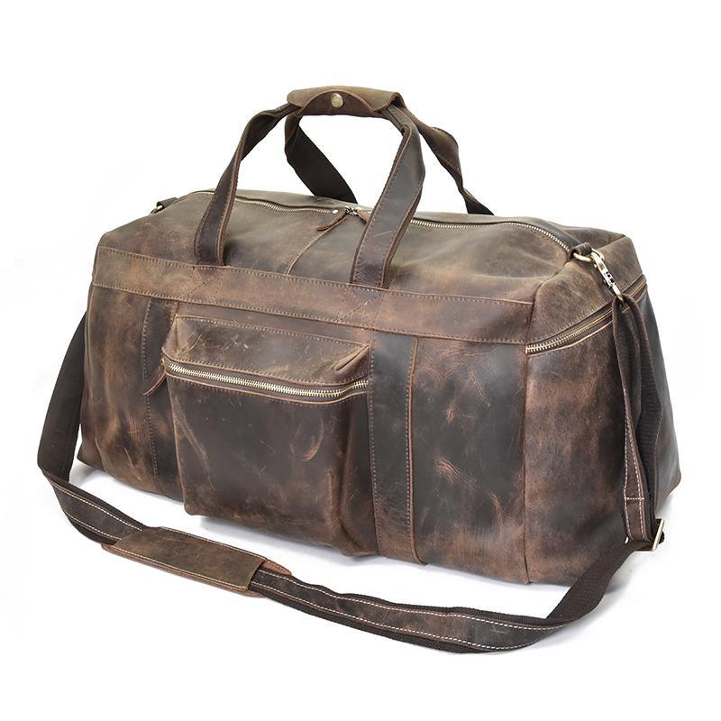 The Colden Duffle Bag | Large Capacity Leather Weekender - Curious Cart