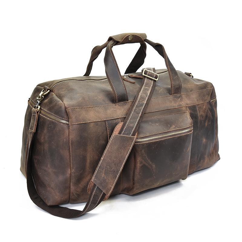 The Colden Duffle Bag | Large Capacity Leather Weekender - Curious Cart