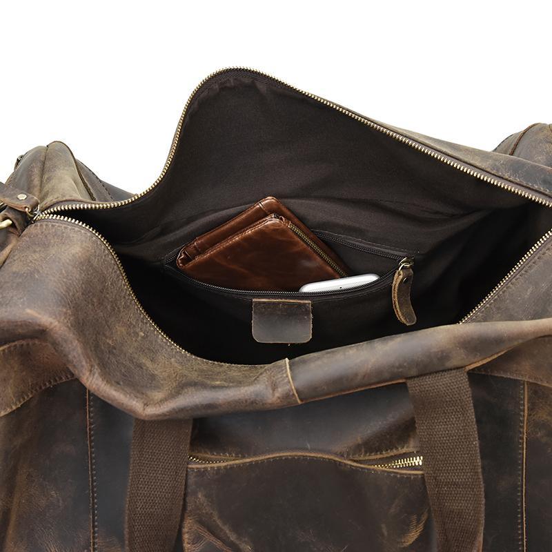 The Colden Duffle Bag | Large Capacity Leather Weekender - Curious Cart