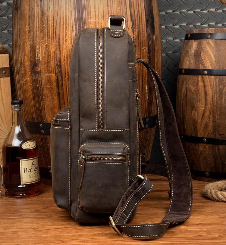 The Langley Backpack | Genuine Vintage Leather Backpack - Curious Cart