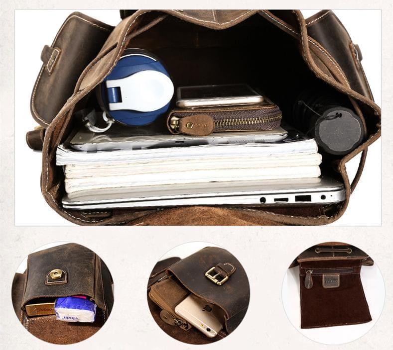 The Thorsen Backpack | Small Handmade Genuine Leather Backpack - Curious Cart