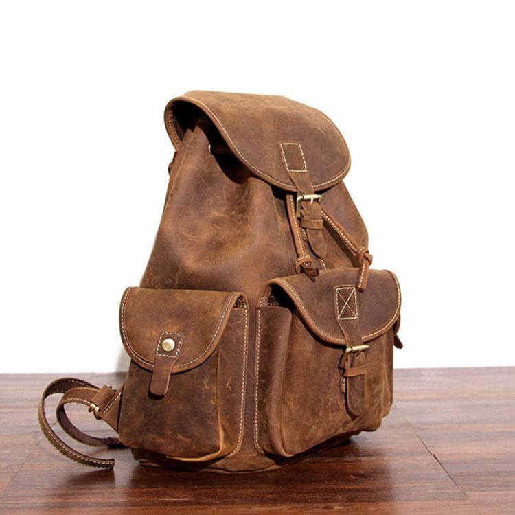 The Asmund Backpack | Genuine Leather Rucksack - Curious Cart