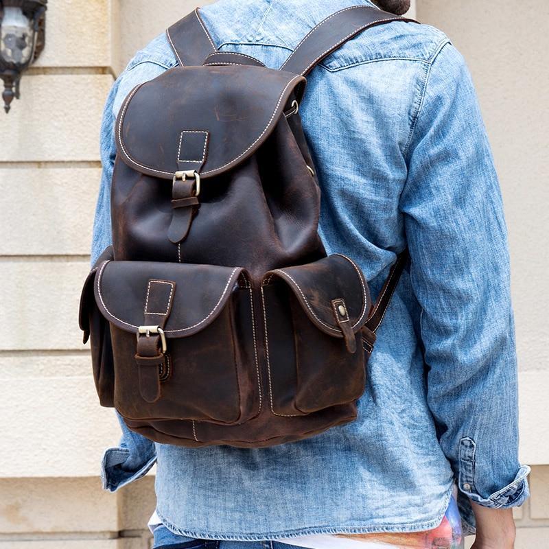 The Asmund Backpack | Genuine Leather Rucksack - Curious Cart