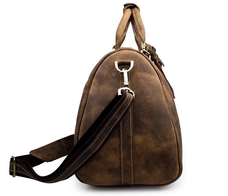 The Brandt Weekender | Small Leather Duffle Bag - Curious Cart