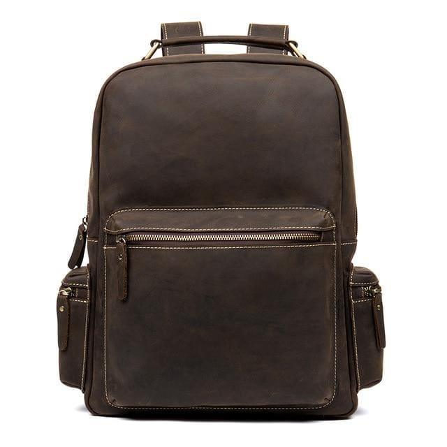 The Langley Backpack | Genuine Vintage Leather Backpack - Curious Cart