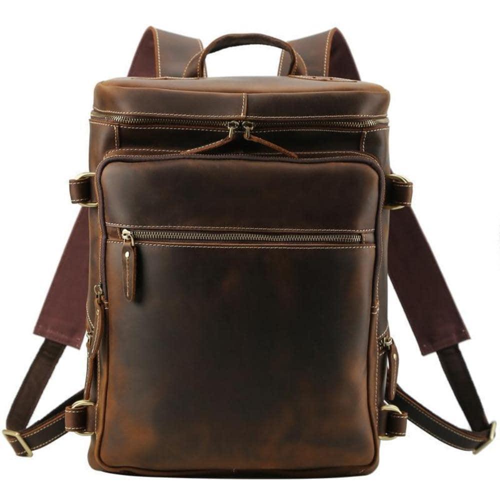 The Raoul Backpack | Handmade Vintage Leather Backpack - Curious Cart