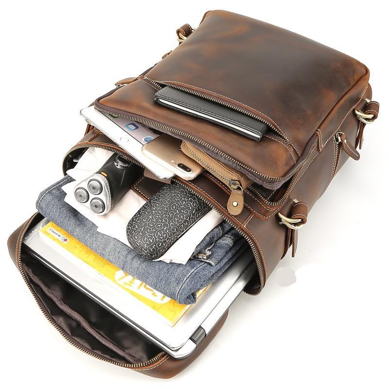 The Raoul Backpack | Handmade Vintage Leather Backpack - Curious Cart