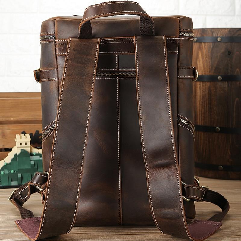 The Raoul Backpack | Handmade Vintage Leather Backpack - Curious Cart