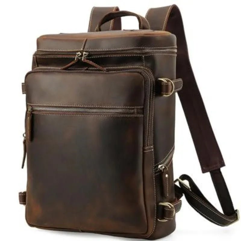 The Raoul Backpack | Handmade Vintage Leather Backpack - Curious Cart
