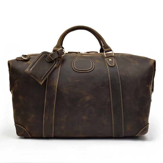 The Eira Duffle Bag | Vintage Leather Weekender - Curious Cart