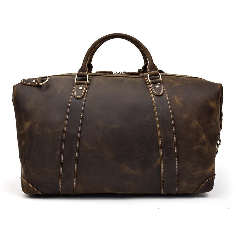 The Eira Duffle Bag | Vintage Leather Weekender - Curious Cart