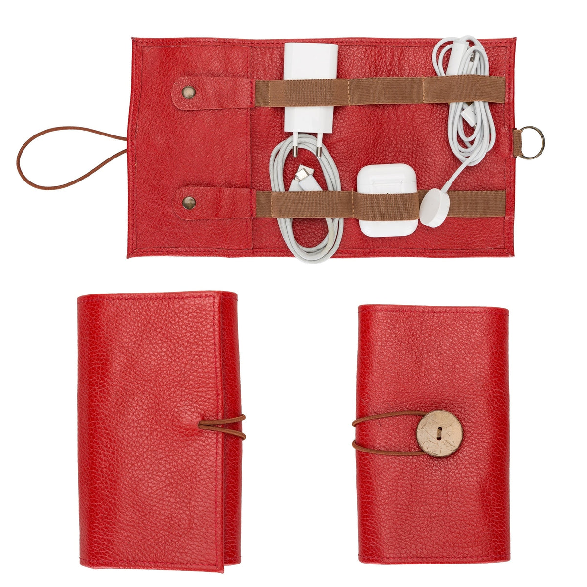 Salida Travel Pouch and Premium Leather Cable Organizer - Curious Cart