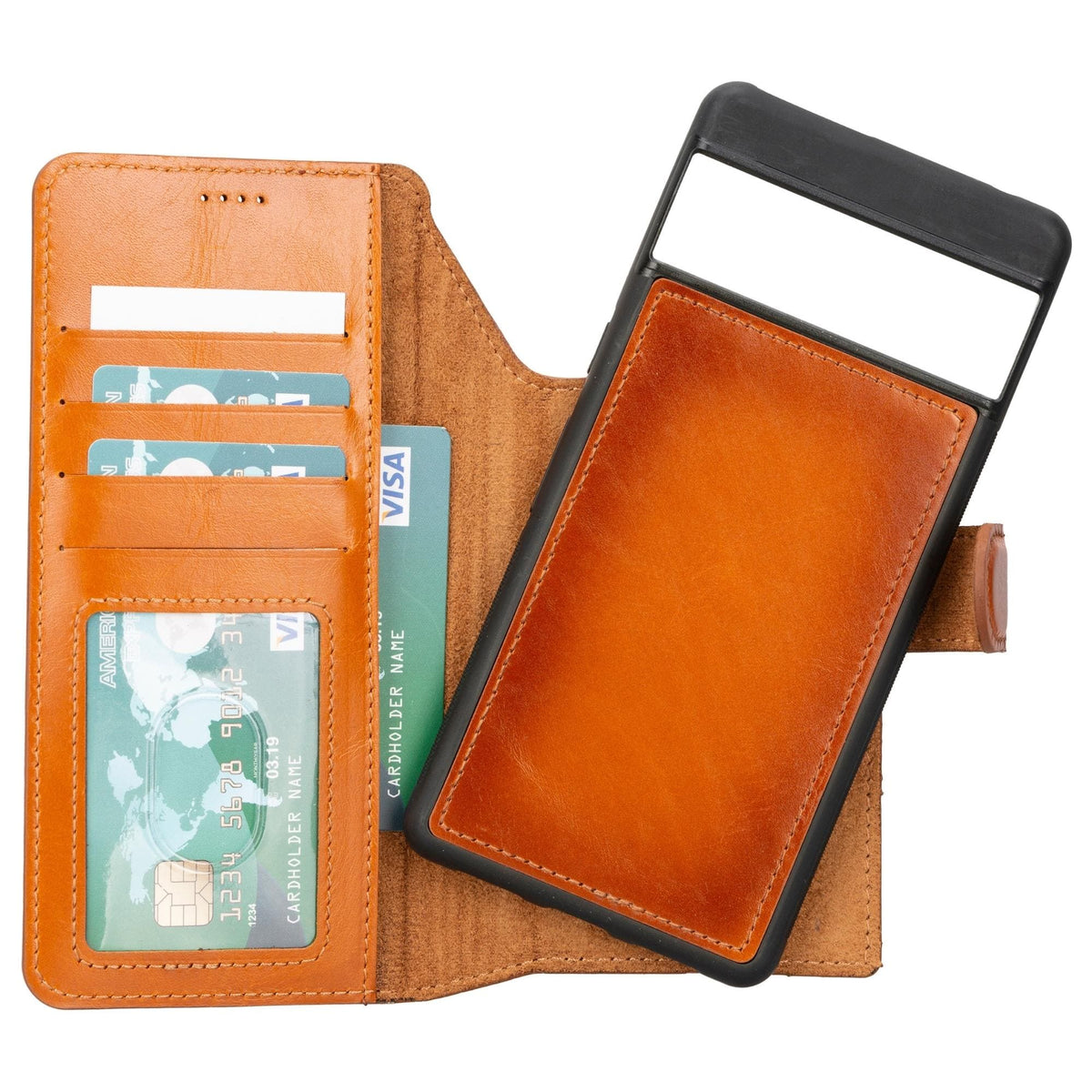 Sheridan Detachable Leather Google Pixel 8 Pro Wallet Case - Curious Cart